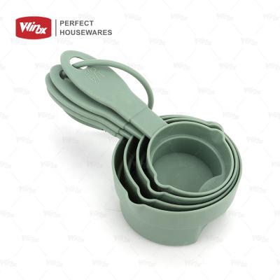 China Kitchen Sustainable Plastic Utensil Tool Set of Cooking Measuring Cups and Measuring Cups for sale