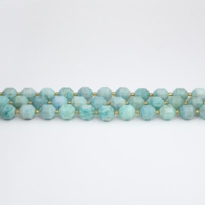 China Amazonite Amazonite Faceted Cylinder Interesting Price Popular High Quality Genuine Natural Gemstone Bracelet Fashion Jewelry Beads for sale