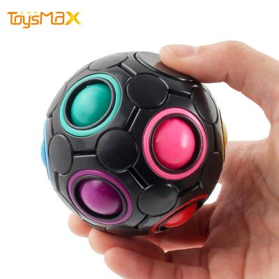 China New Plastic Top Brain Games Fidget Sensory Magical Toy Effort Ball Set Cube Set Rainbow Rubbish Person Spinning Person Toys For Kid for sale