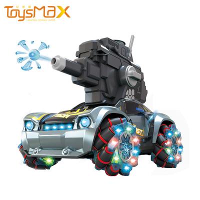 China 2021 Hot Sale 2.4G RC Remote Control Car Design 2021 Fashion Programmable RC Battle Car With Water Boom Shooting 360 Degree Rotation for sale