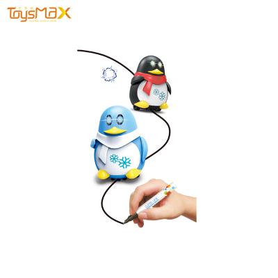 China Hobby Penguin Electric Inductive Sensor Toy Drawing Line RC Hobby Animal Radio Control Toy Car Battery Plastic 71*37*55cm for sale