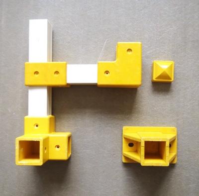 중국 노란색 GRP 핸들링 핑팅 팔꿈치 티 크로스 앵글 튜브 커넥터 핸들링 시스템 판매용