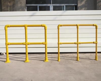 China 36mm 50mm FRP Round Tube Handrail Fiberglass Safety Rail Fence with Open Area 40% for sale