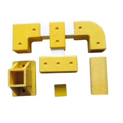 China Custom Size FRP Square Tube Fittings for Industrial Handrail Design Style Connectors for sale