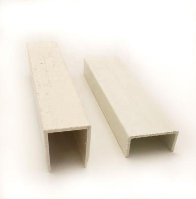 China Smooth Anti-aging Fiberglass GFRP FRP U Channel Profile for Edge Banding Covering for sale