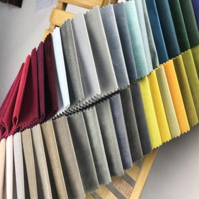 China 2020 Hot Selling Anti-static Ready Goods Many Colors Holland Velvet Fabric For Curtain And Sofa for sale