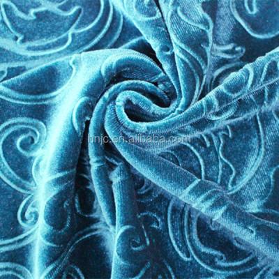 China Plain 0.5mm thickness velvet elastic woven embossed fabric for sale