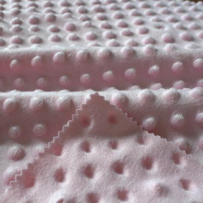 China Polyester Knitted Soft Polyester Knitted Minky Dimple Dot Plain Fabric from Minky Dimple Dot Plain Fabric China Supplier for sale