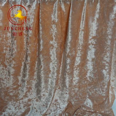 China Professional Textiles Waterproof Knitted Thick Polyester Crushed Velvet Curtains Fabric for sale