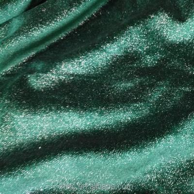 China Antistatic Glitter Sprinkling Polyester Woven Fabric In Green Color for sale