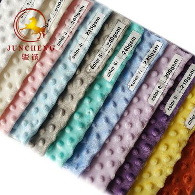 China Shrink-resistant 340gsm polyester soft cuddle minky fabric for wholesale for sale