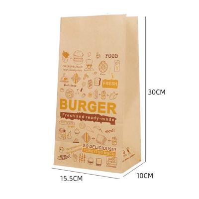 China Recycled Materials Wholesale And Custom Accept Premium White Waterproof Paper SOS Lunch Takeout Bags Brown Food Wrapping Paper for sale