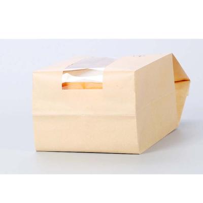 China Different Materials Sizes Brown Tote Bag Recycled Paper Food Grade Stand Up Pouch Bread Paper Bag for sale