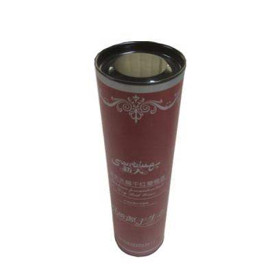 China Handmade High Quality Customized Thin Paper Tube Paper Tube With Metal Lid for sale