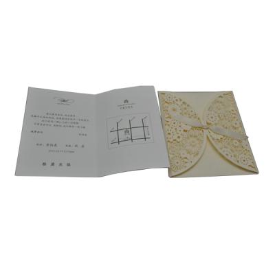 China Europe Customized Laser Cut Luxury Wedding Invitation Card for sale