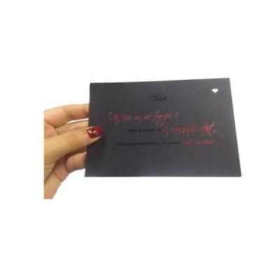 China Europe Newcomer Black Greeting Card &Paper Card With Hot Foil for sale