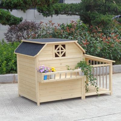 China Viable wholesale large wooden doghouse outdoor dog kennel cage for sale cheap for sale