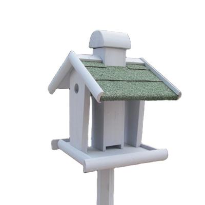 China Sustainable Bird Feeder House Wooden Bird Food Feeder for sale