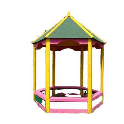 China Durable Heavy Duty Kids Play Hexagon Outdoor Wooden Gazebo Wooden House for sale