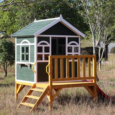 China Sustainable Durable Kids Outdoor Play House Wooden Children Playhouse for sale