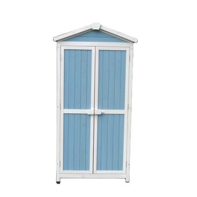 China Easily Collected Classic Wood Outdoor Storage Cabinet Storage Shed Garden Tool Cabinet for sale