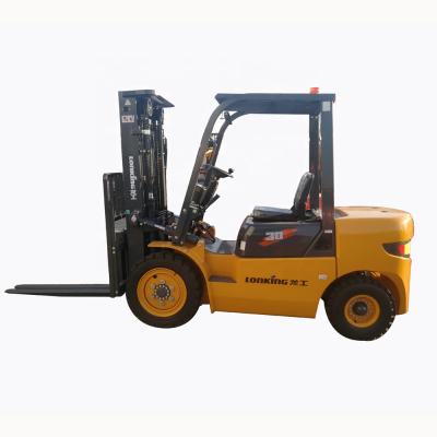 China Building Material Stores FD30 /Red Yellow Color 3 Ton Diesel Forklift Truck Lonking With Isuzu Engine for sale