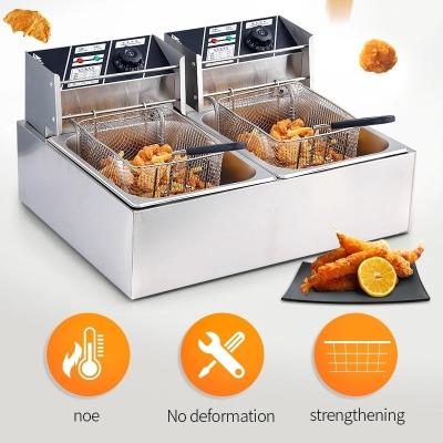 China 405X241X204mm knopcontrolemod Heavy-Duty Frying Machine voor grootschalige operaties Te koop