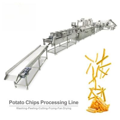 China 304 Stainless Steel Electric Fresh Potato Chips Frozen French Fries Production Line for sale