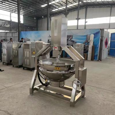 China Commercial Sauce Cooking Wok with Customized Mixer Machine and Peanut Cashew Nut Agitator for sale