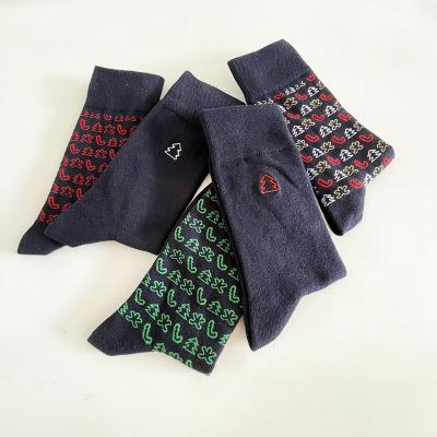 China New European and American custom-made antibacterial Christmas holiday socks tube men's socks for sale