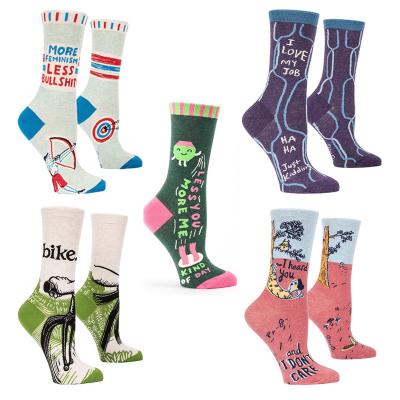 China 2021 QUICK DRY new pattern cartoon bangs cis street style all cotton festival women crew socks for sale