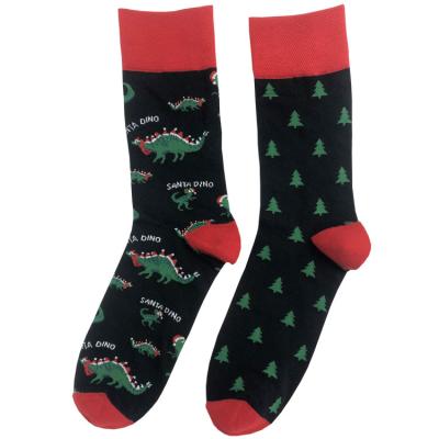 China QUICK DRY Custom Jacquard Socks Cotton Santa Dino Slipper Mens Crew Socks for sale