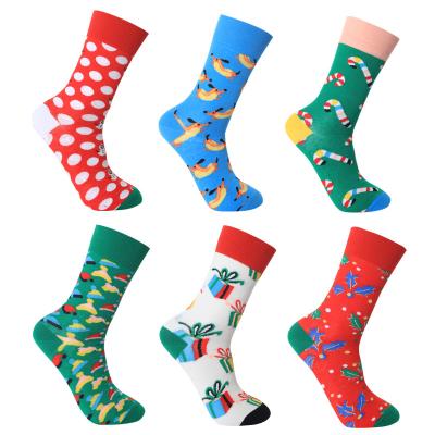 China High Quality Breathable Knit Knock Off Women Cartoon Gift Christmas Stocking Multi Designed 100% Cotton Socks for sale