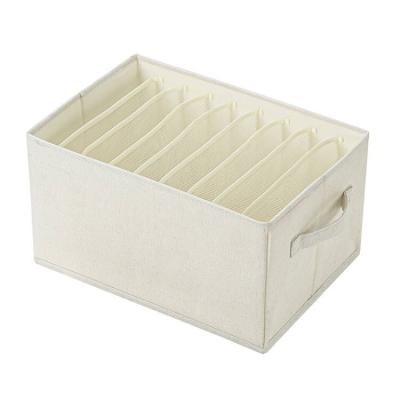 China Modern simplicity Cotton and Linen Foldable Fabric Drawer Organizer - Ideal for Storing Clothes, Jeans, and Dividing Clothing in a Stylish Storage for sale