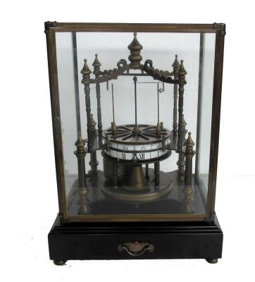 China Imitated Calendars Of America's Solid Classic 17th Century Interesting Antique Brass Rotation Around The Clock Rolling Ball Mechanical for sale