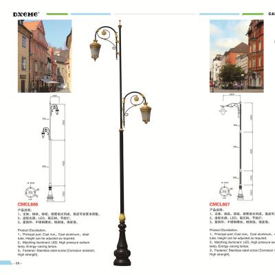 China ROAD The Street Light Cast Aluminum And Steel Tube 2 Lamp 9.6m LED for sale