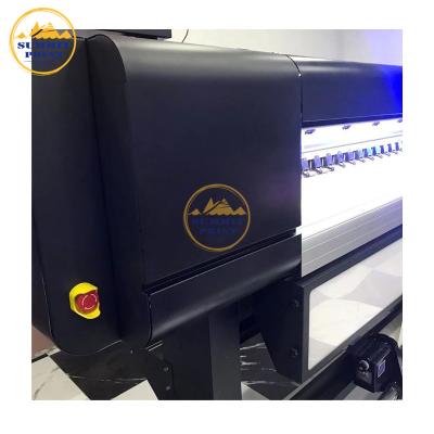 China Printing Shops 1.8m Digital Printing Machine UV Printer SMT UV Inkjet Printer For 3p Cloth Transparent Glass Paste for sale