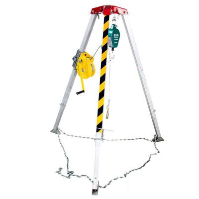 China Fire Fighting Emergency Rescue 300kg Confined Space Rescue Tripod with Self-lock Aluminum alloy rescue tripod for sale