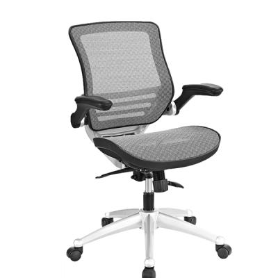 China Adjustable Office Mesh Chair With Flip-Up Arms (height) And Ergonomic Mesh Office Chair Full Vinyl Seat for sale