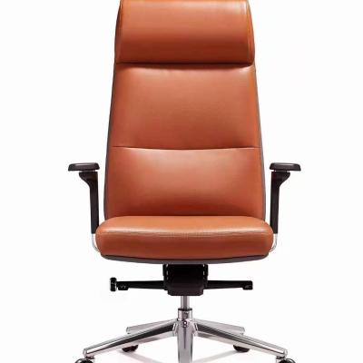 China Contemporary Office PU Leather Chair Executive Brown Leather Chair for sale