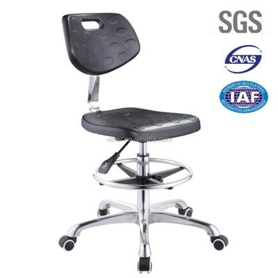 China SGS High Quality PU Seat Height Adjustable Lab Stool Chair With Footrest R72-031B for sale