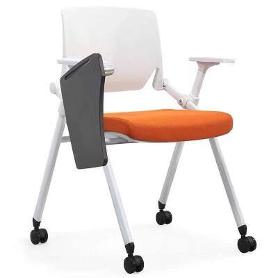 China (Height)Adjustable Comfortable Office Training Chair With Tablet Notepad for sale