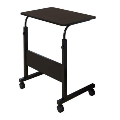 China Foldable Height Adjustable Laptop Desk Stand Mobile Desk With Rolling Cart for sale