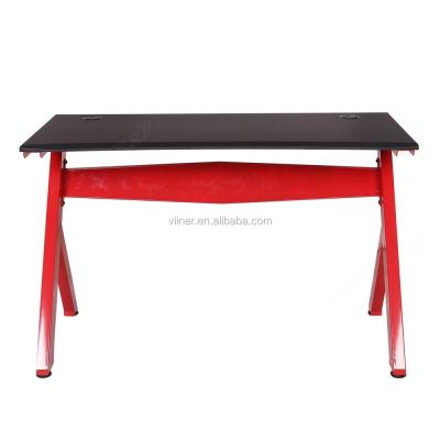 China New Design Durable and Flexible Black Red Computer Gaming Table PC Game Desk for sale