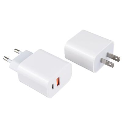 China Hot Selling Factory Selling OEM 10W USB Dual Port Type-C Mobile Phone One US EU Plug Usb Quick Wall Fast Charging Fast Charger For Mobile Phone Charging for sale