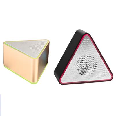 China Bluetooth 5.0 TWS Stable Bluetooth 5.0 TWS Stereo Sound Waterproof MIC Subwoofer Heavy Bass Led Built-in Light Fast Mini Wireless Triangle Speaker Video Call for sale