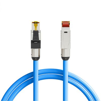 China Linkwylan Cat 6A Pre-assembled Connection Cable 23AWG Pre-terminated with Toolless Field Connectors Premium Hi-speed 10GBit LW-CA6A-XXX/PR for sale