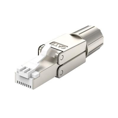 China Linkwylan Tooless Zinc Alloy Die Casting Type Cat7 RJ45 Connector RJ45 Plug Field Termination Modular Plug For Cat7 23AWG Installation Cable for sale