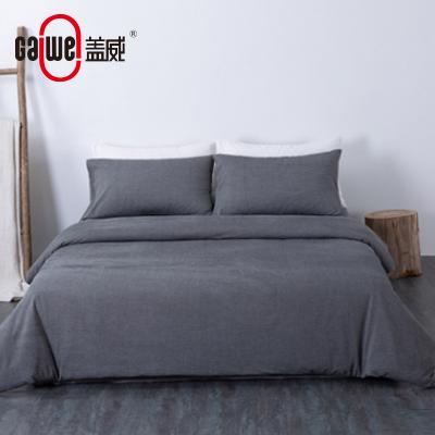 China Best Anti Dust Mite Solid Color Cotton Sheet Bedspread Bedding Set 4 Pieces For Factory Household for sale