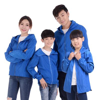 China Sustainable Breathable Custom Logo Autumn Waterproof Parent-child Colorful Anorak Jacket for sale